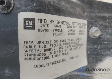 2006 Saturn Ion 3 from USA, damaged, VIN 1G8AL55F26Z122296